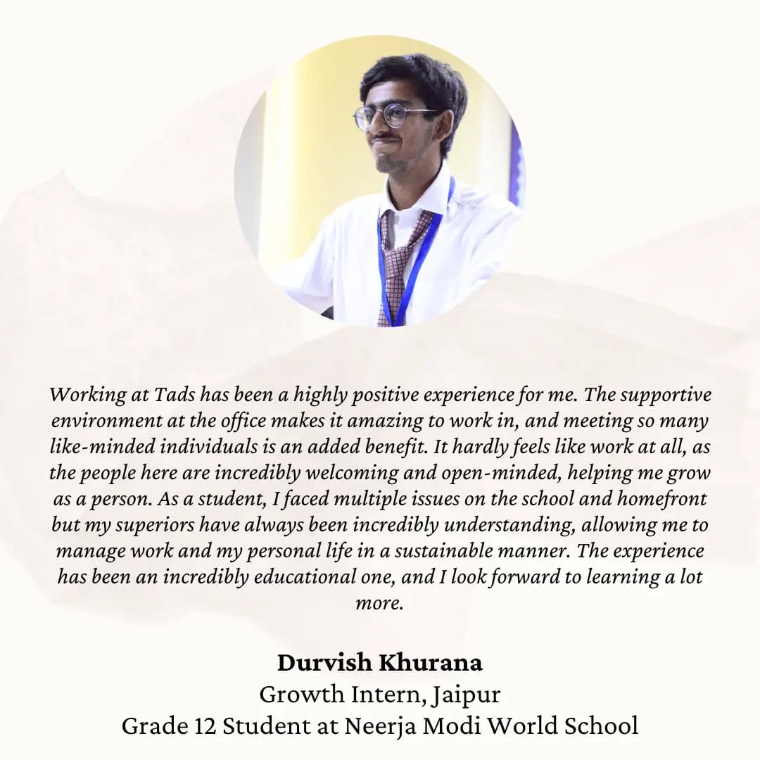 Durvish role Growth Intern